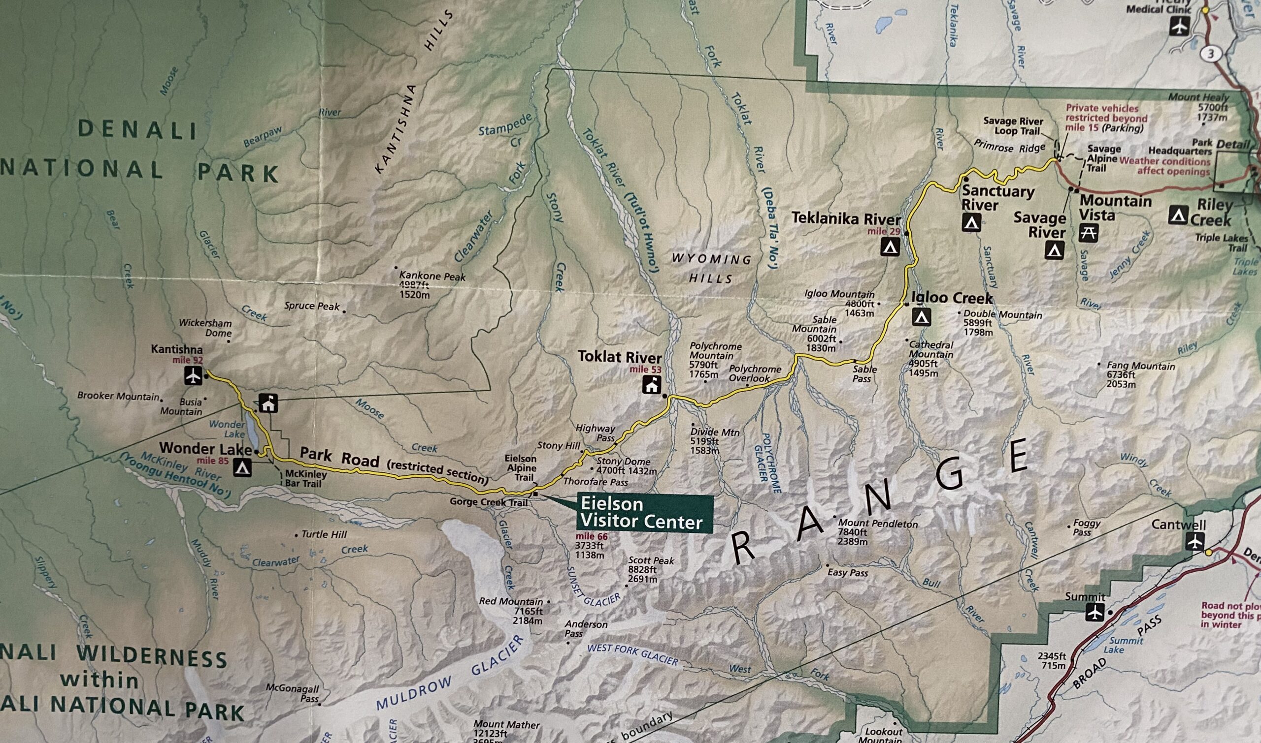 Denali National Park Map