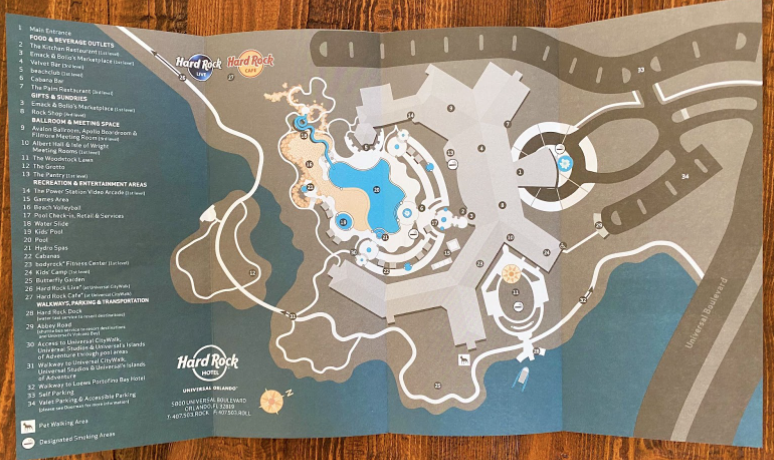 Hard rock hotel universal orlando map