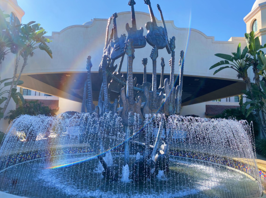 entrance to the hard rock hotel in orlando