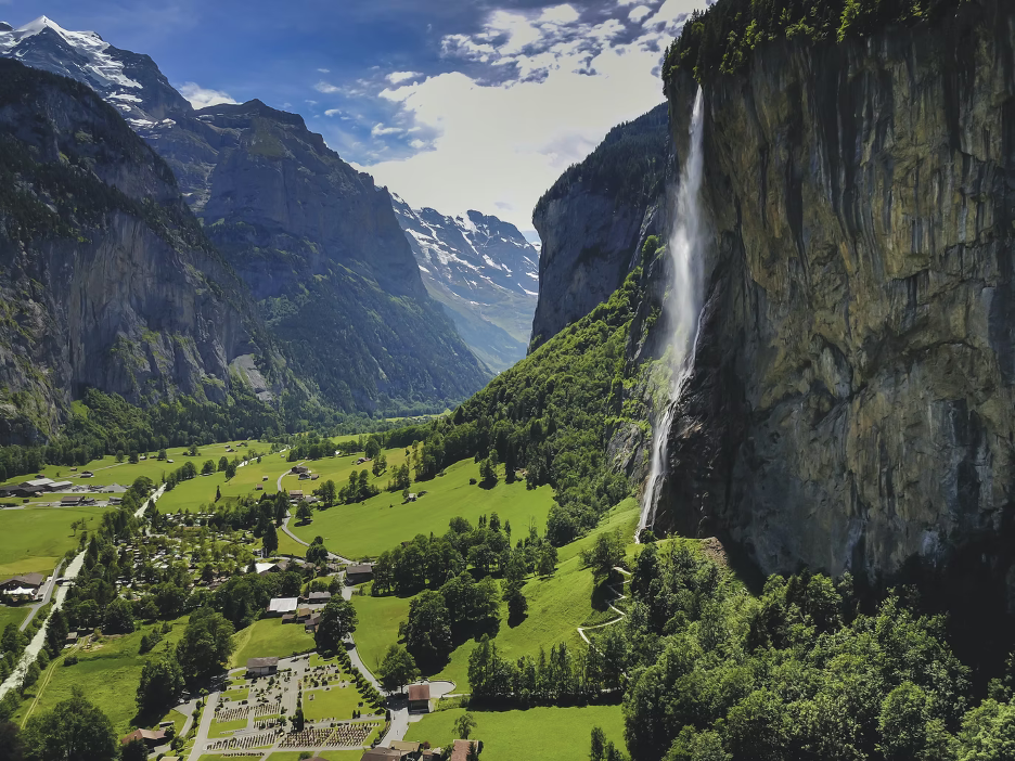 things to do in lauterbrunnen switzerland, Staubbach Falls switzerland