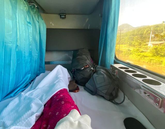 overnight train bed in thailand from Chiang Mai to Bangkok