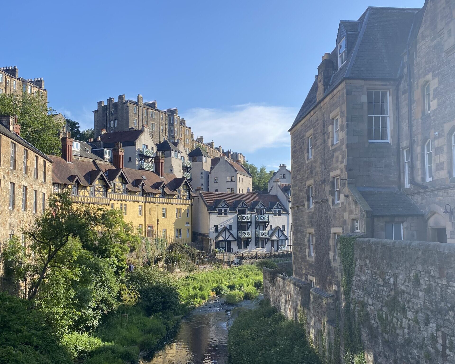 A walk in Dean Village in Edinburgh