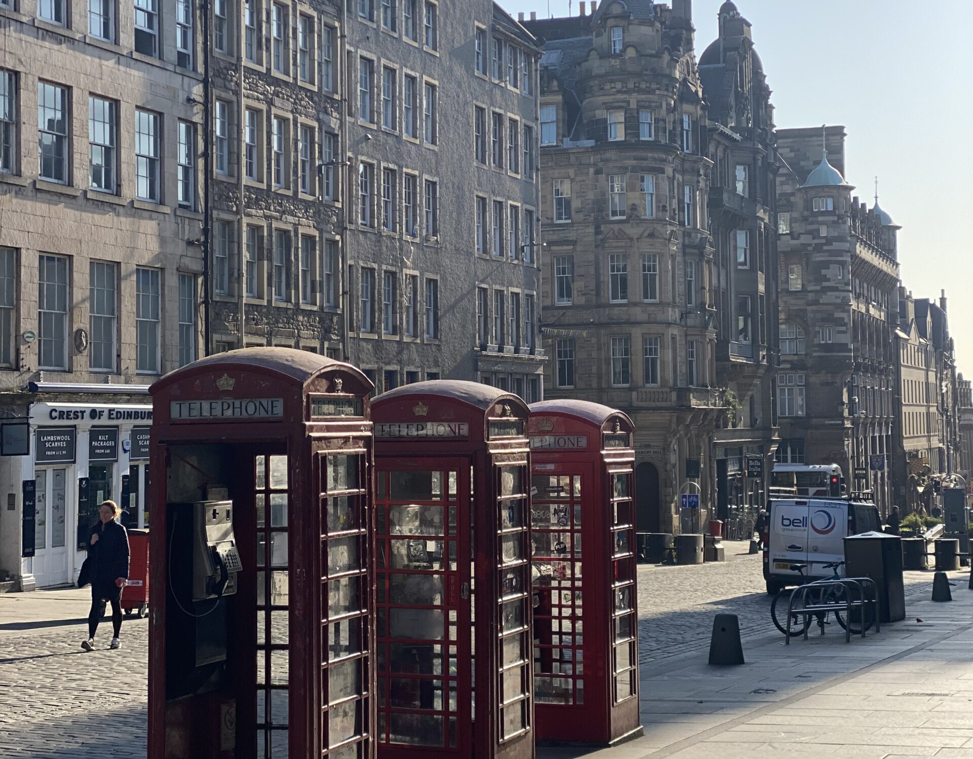 2 Days in Edinburgh, edinburgh city street, telephone booth