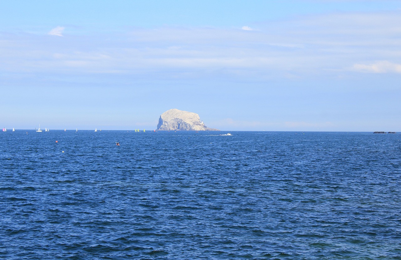 bass rock in north berwick scotland