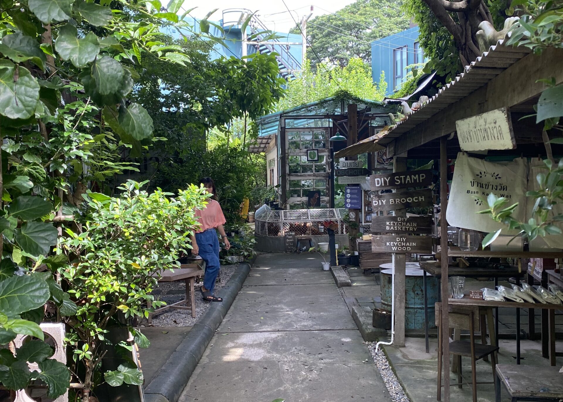 shopping street with crafts