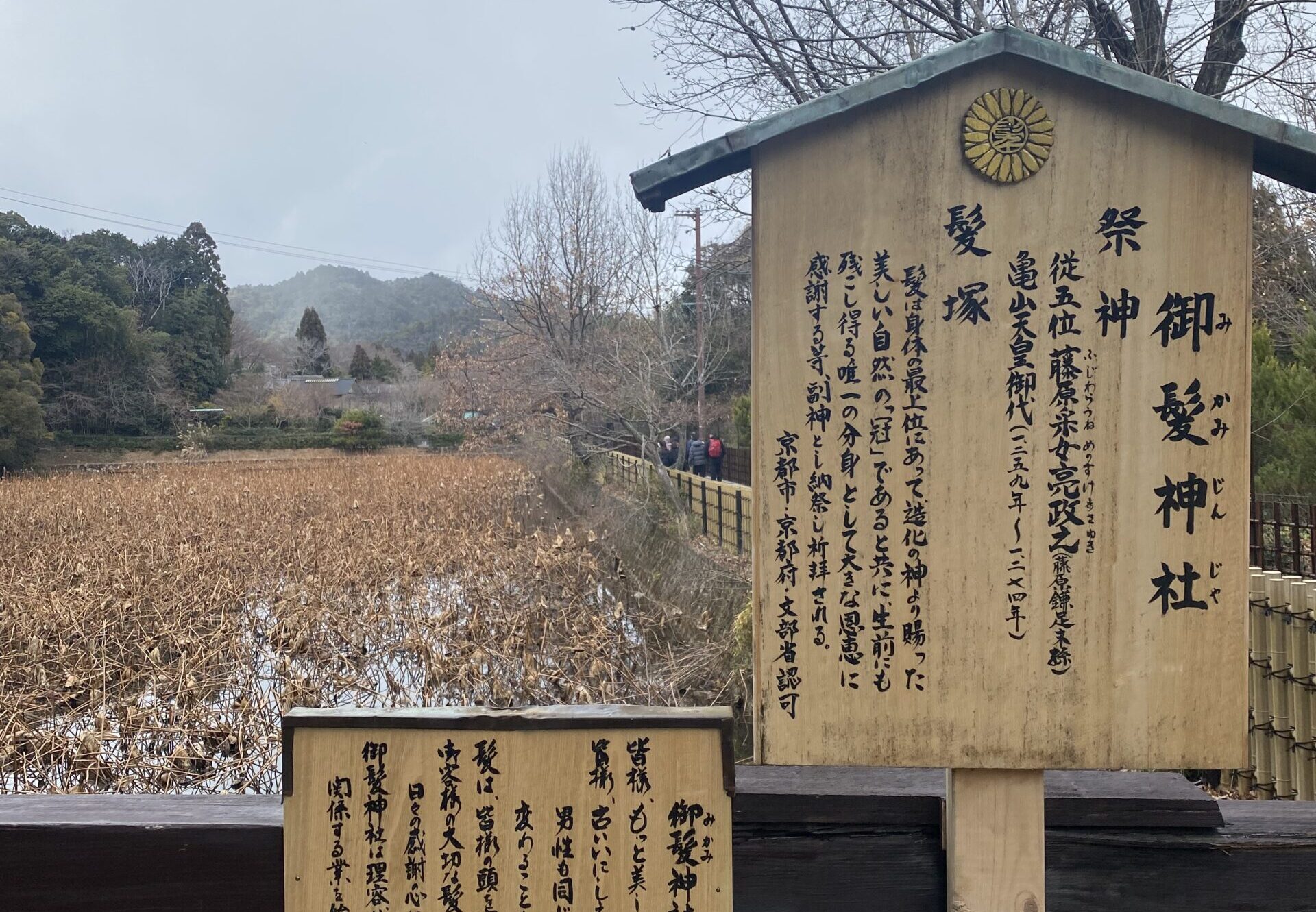 street sign in japanese with nature - Kyoto 1 day itinerary