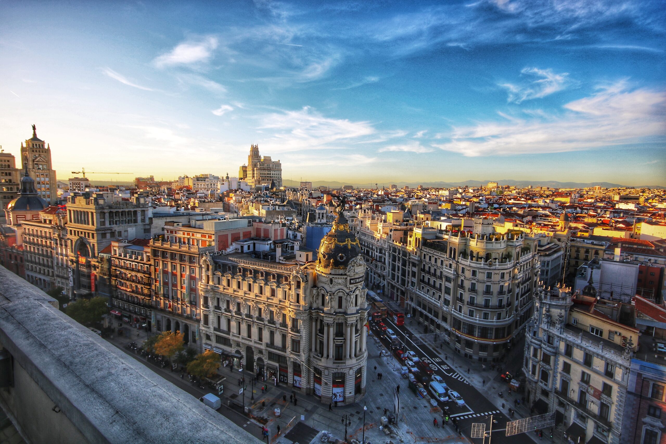 madrid city view - best countries for solo female travel