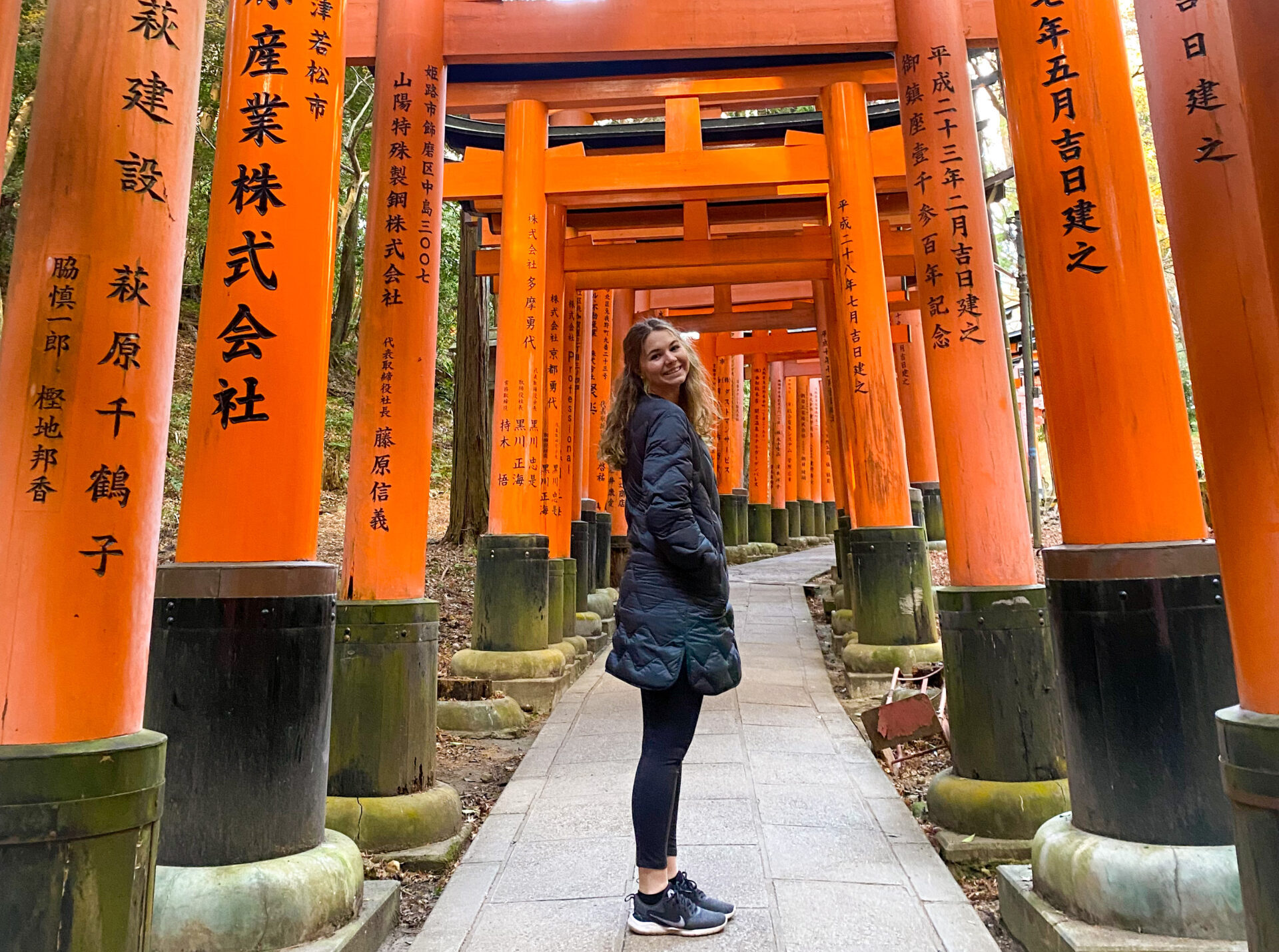 torri red gates in kyoto 