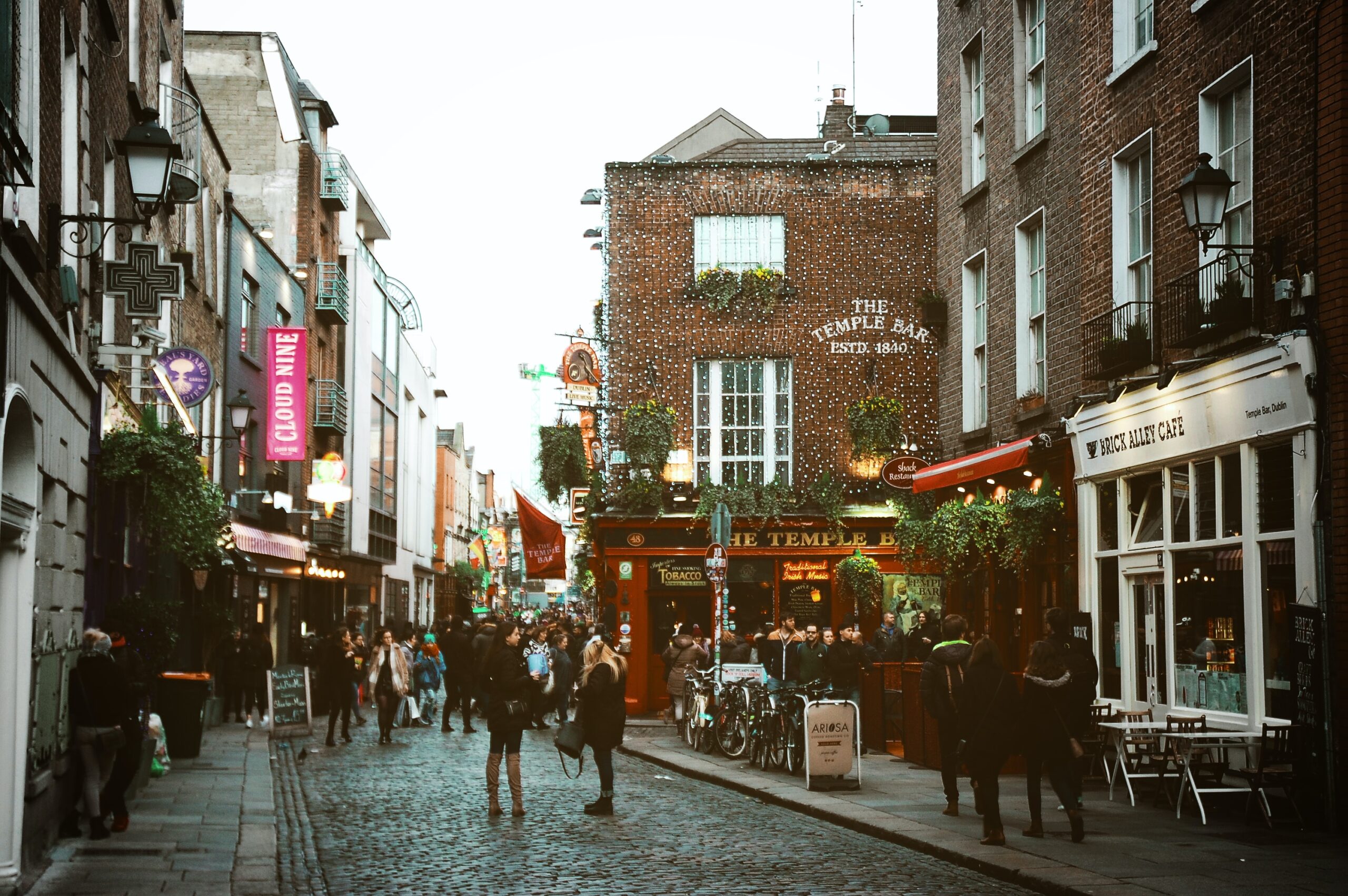 dublin city street during christmas - best countries for solo female travel