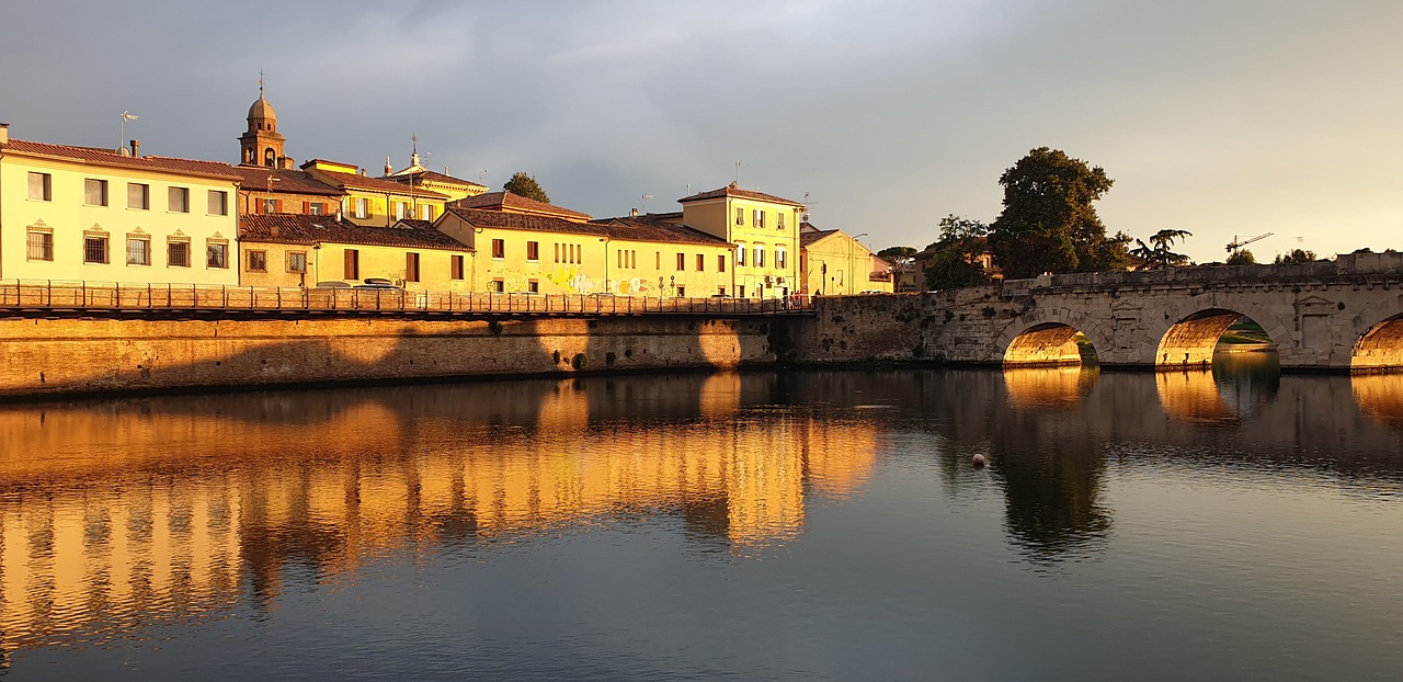 Rimini at sunset