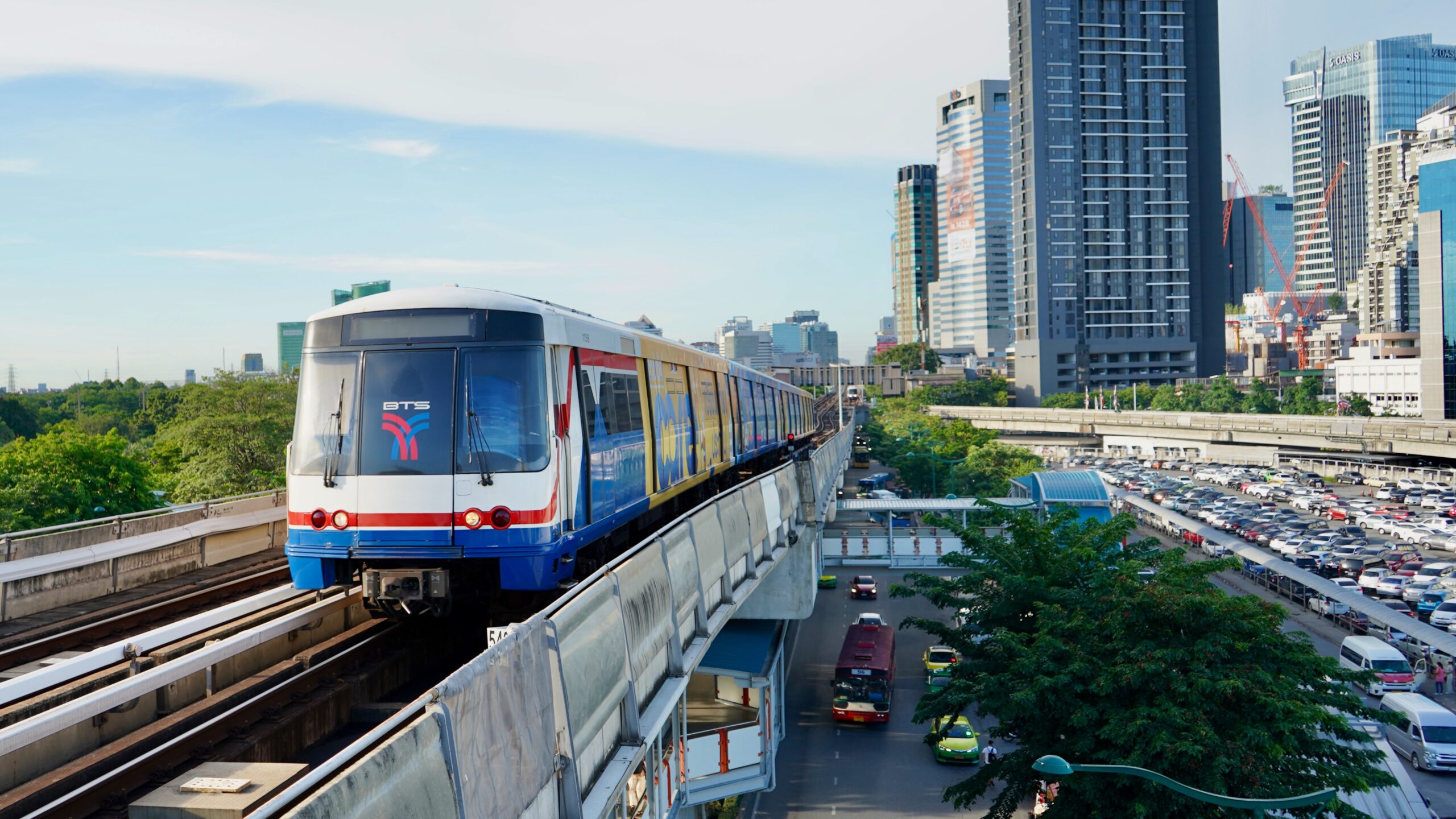 BTS skytrain in Bangkok - Bangkok 5 day itinerary