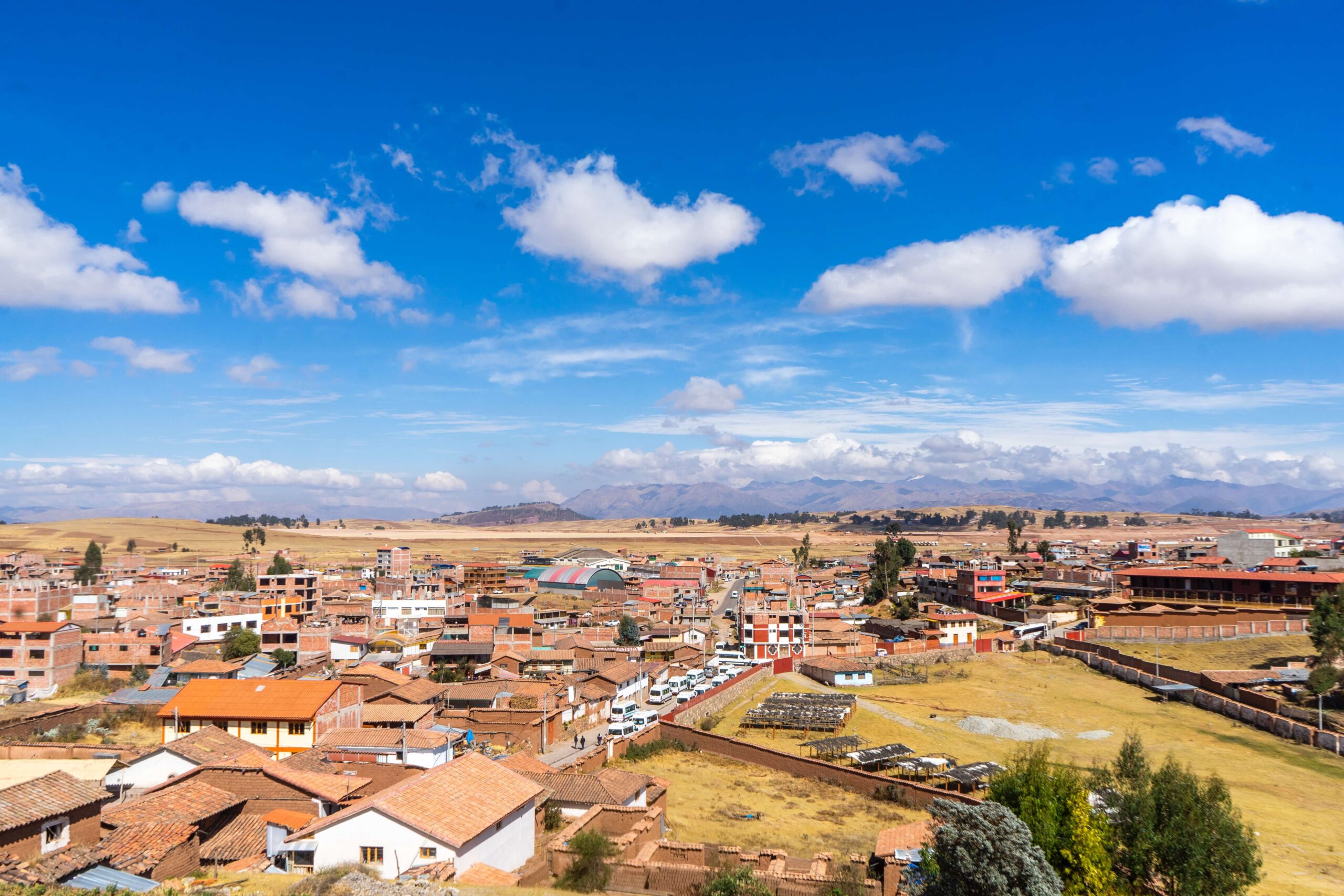 small town in sacred valley of peru