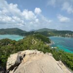 koh tao viewpoint with ocean and mountains