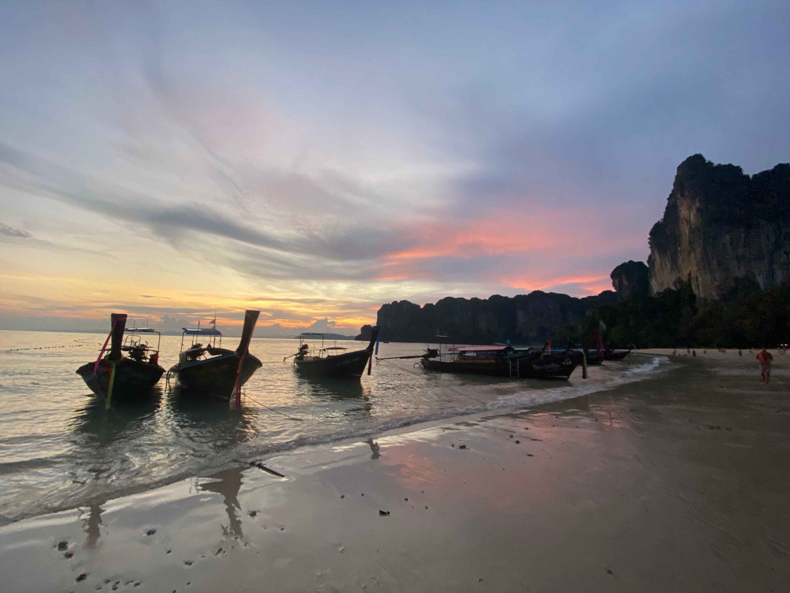 sunset on the beach in thailand