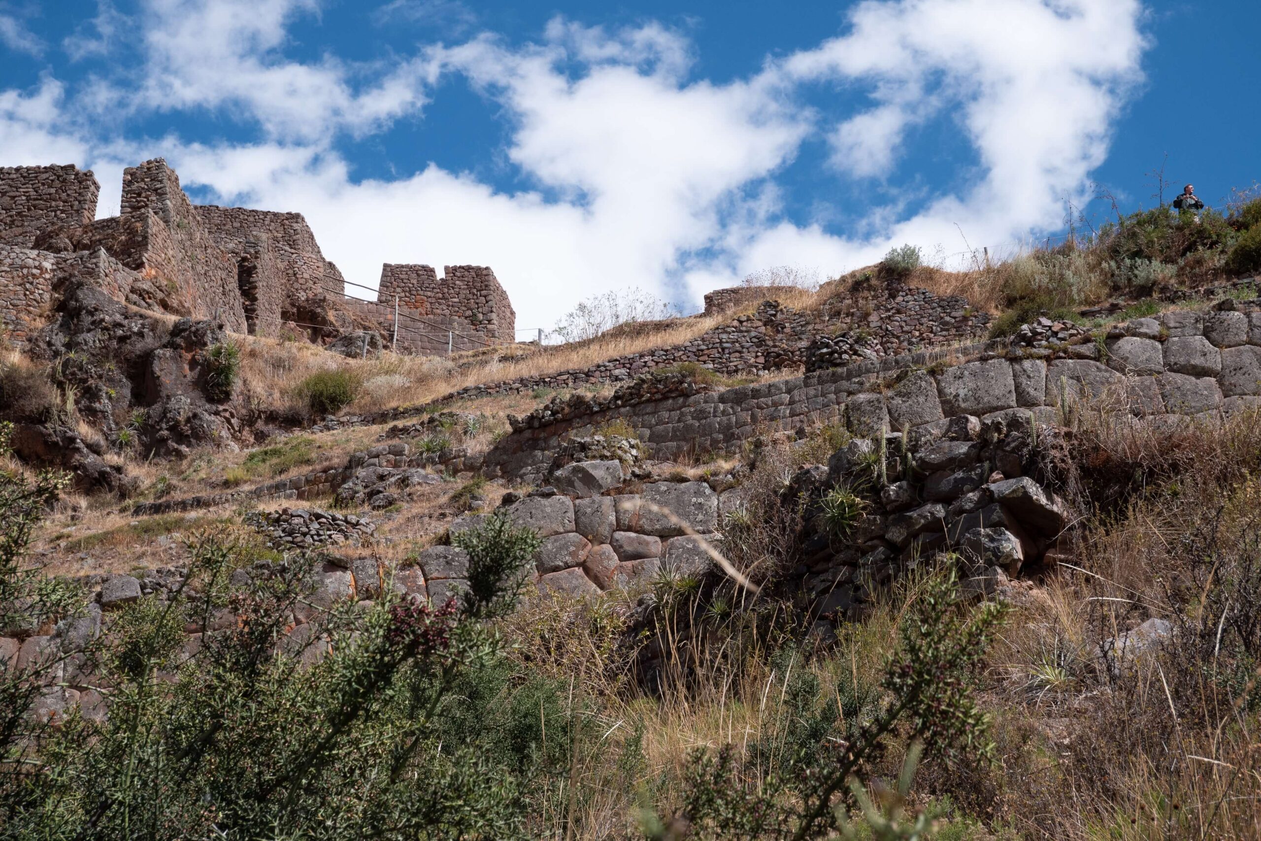 pisac ruins on a hill