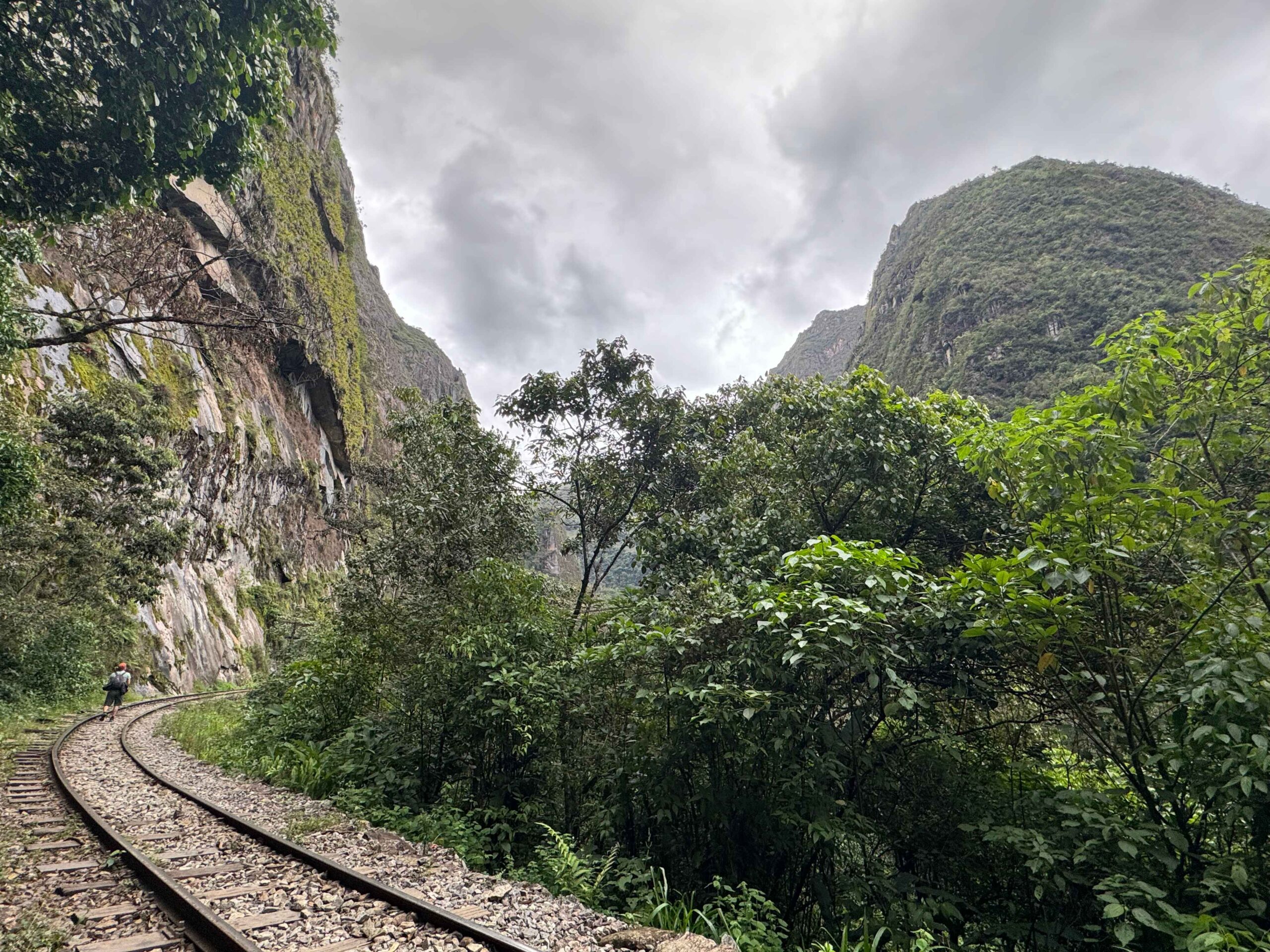 hike along railroad from cusco to machu picchu