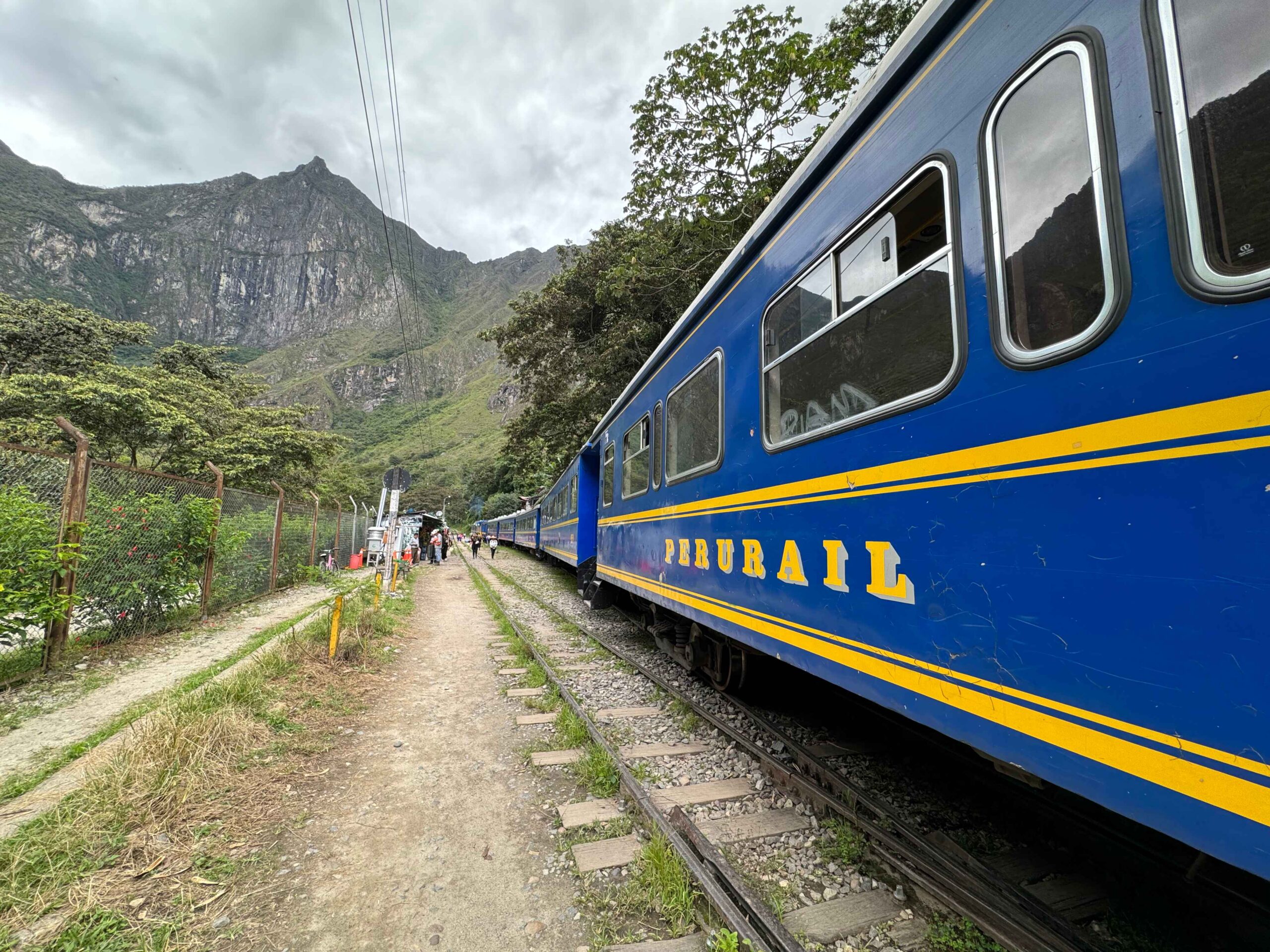 blue train in peru rainforest