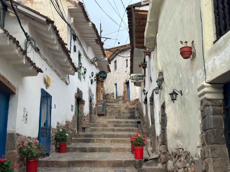 white street with cobblestone - Things to do in cusco while acclimating