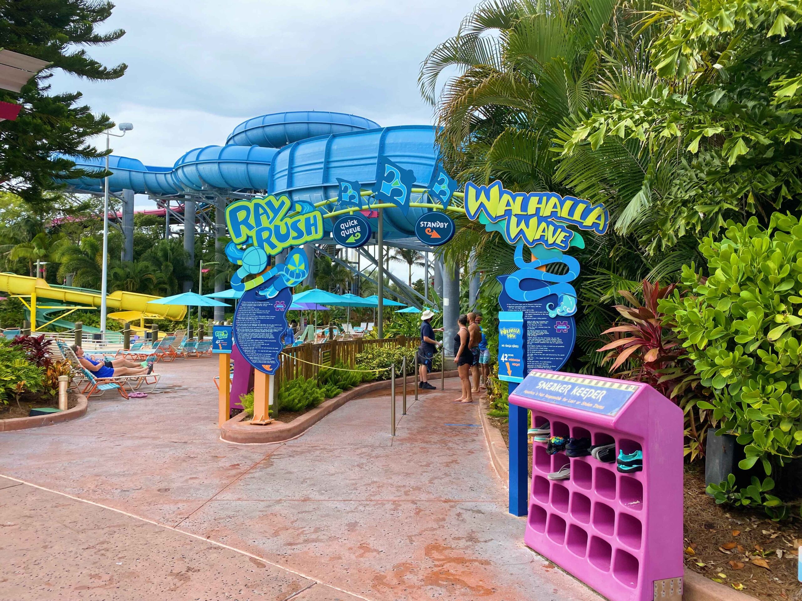 entrance to waterslide at aquatica waterpark